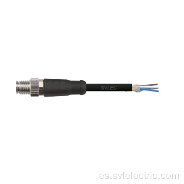 Conector recto macho blindado m8 3 pin